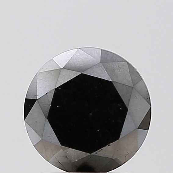 Round 2.1ct Fancy Black VVS2 - Loose Natural Diamond: Round 2.1ct Fancy Black VVS2 - Loose Natural Diamond 2.1ct Fancy Black VVS2 - Loose Natural Diamond, boasting an EX cut and EX symmetry, showcases its exceptional clarity with a VVS2 grade. The diamon