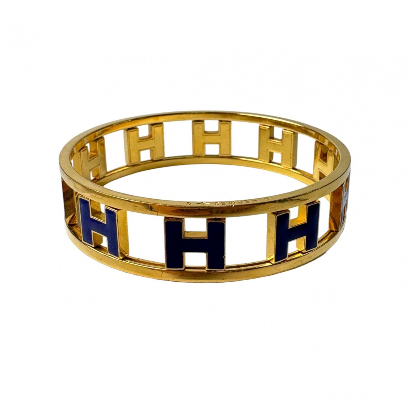 Hermes Bangle Enamel Gold Plating - 2