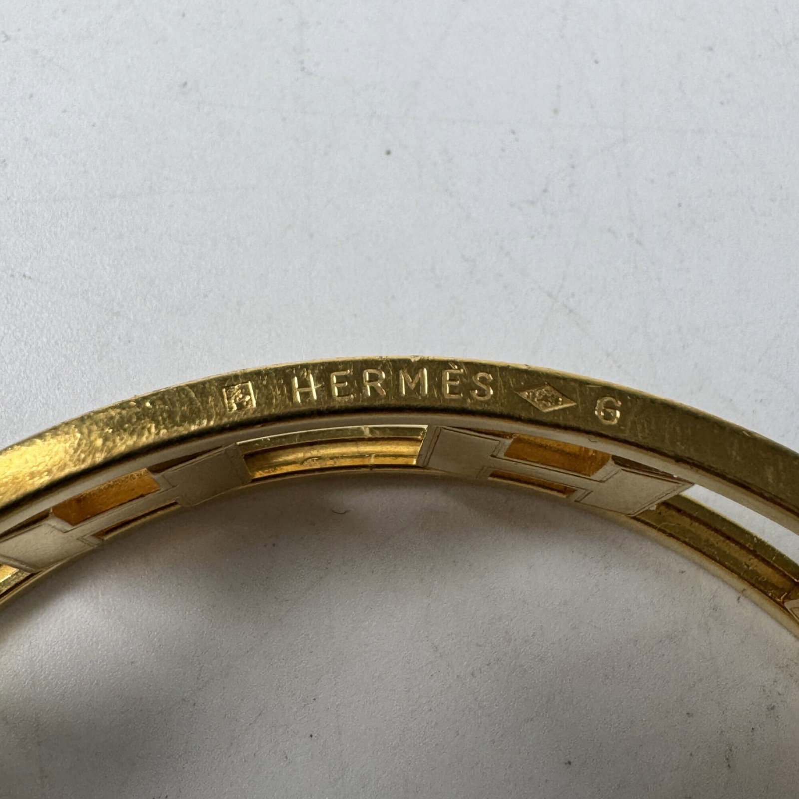 Hermes Bangle Enamel Gold Plating - 9