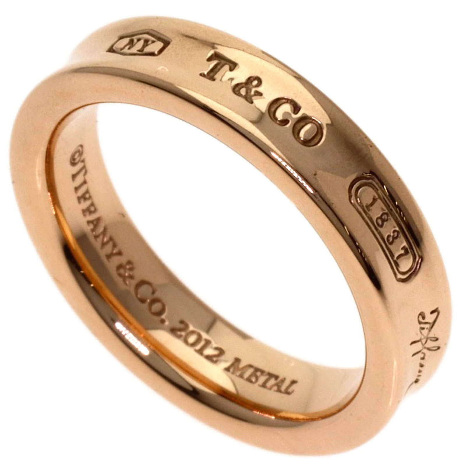 Metal Tiffany Ring Band: Metal Tiffany Ring Band Metal Tiffany Ring Band, US Size 3.5, made from metal and featuring the brand's signature style. This band ring is a classic choice for those who appreciate timeless design. A 