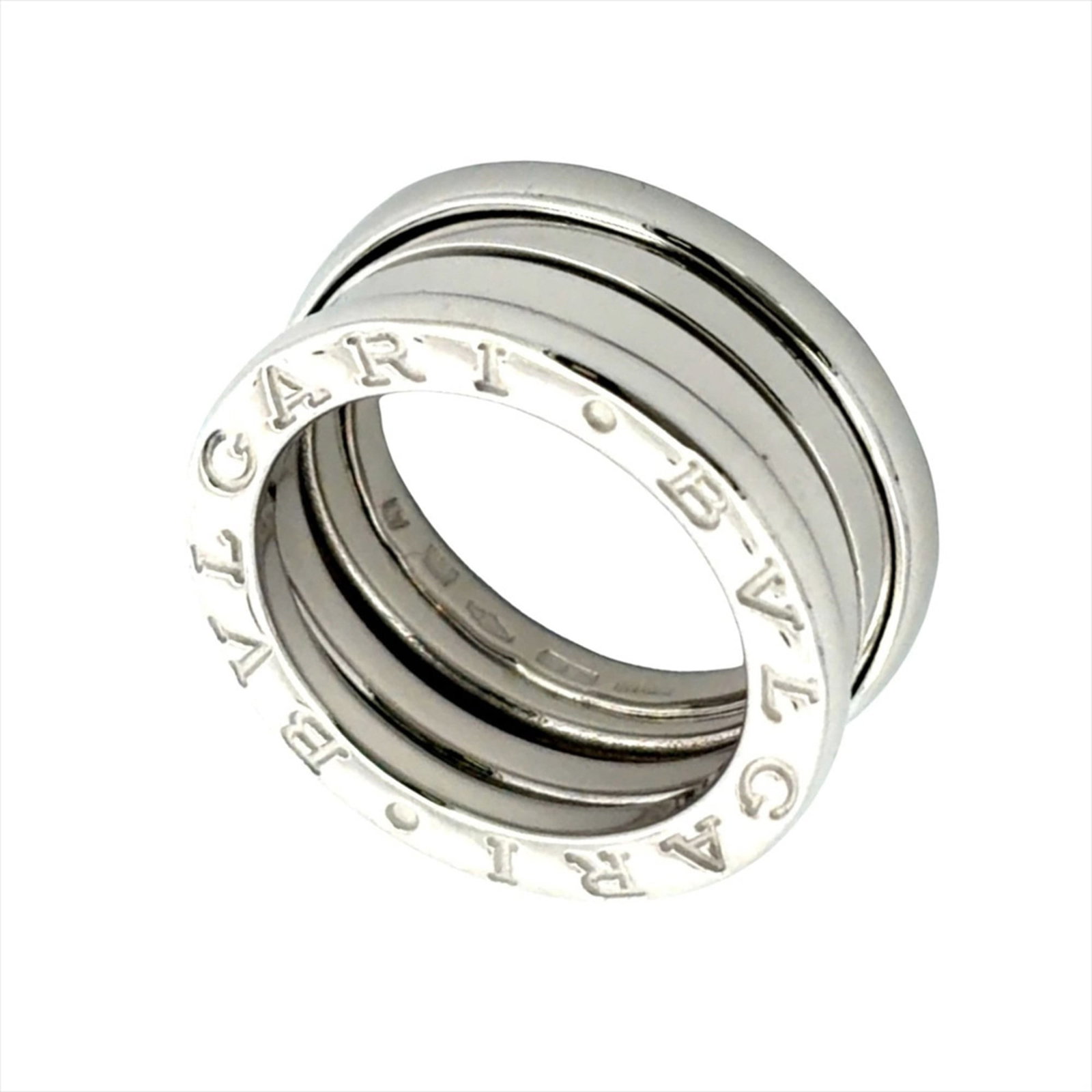 Bvlgari Band Ring White Gold (18K): Bvlgari Band Ring White Gold (18K) Bvlgari Band Ring White Gold (18K) - A sleek and modern band ring crafted from high-quality white gold, perfect for everyday wear. This elegant piece features a slen