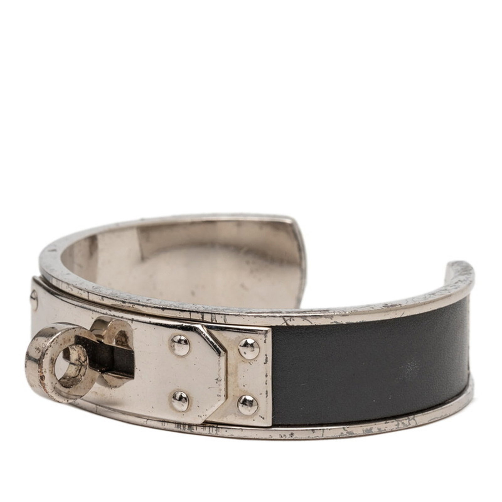 Hermes Bangle Leather Metal - 2
