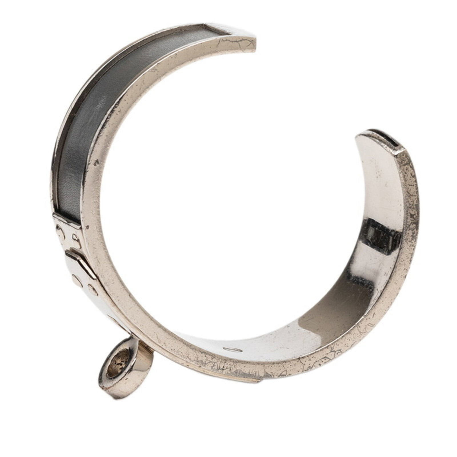 Hermes Bangle Leather Metal - 4