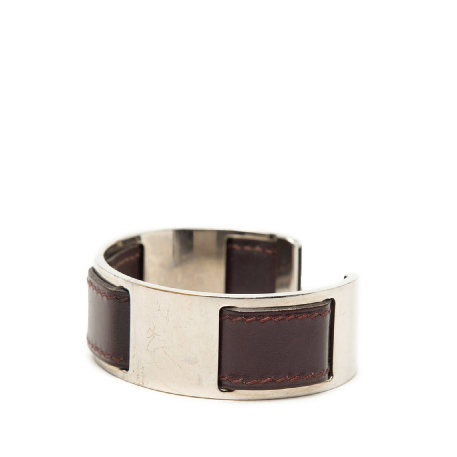 Hermes Bangle Leather Metal - 2