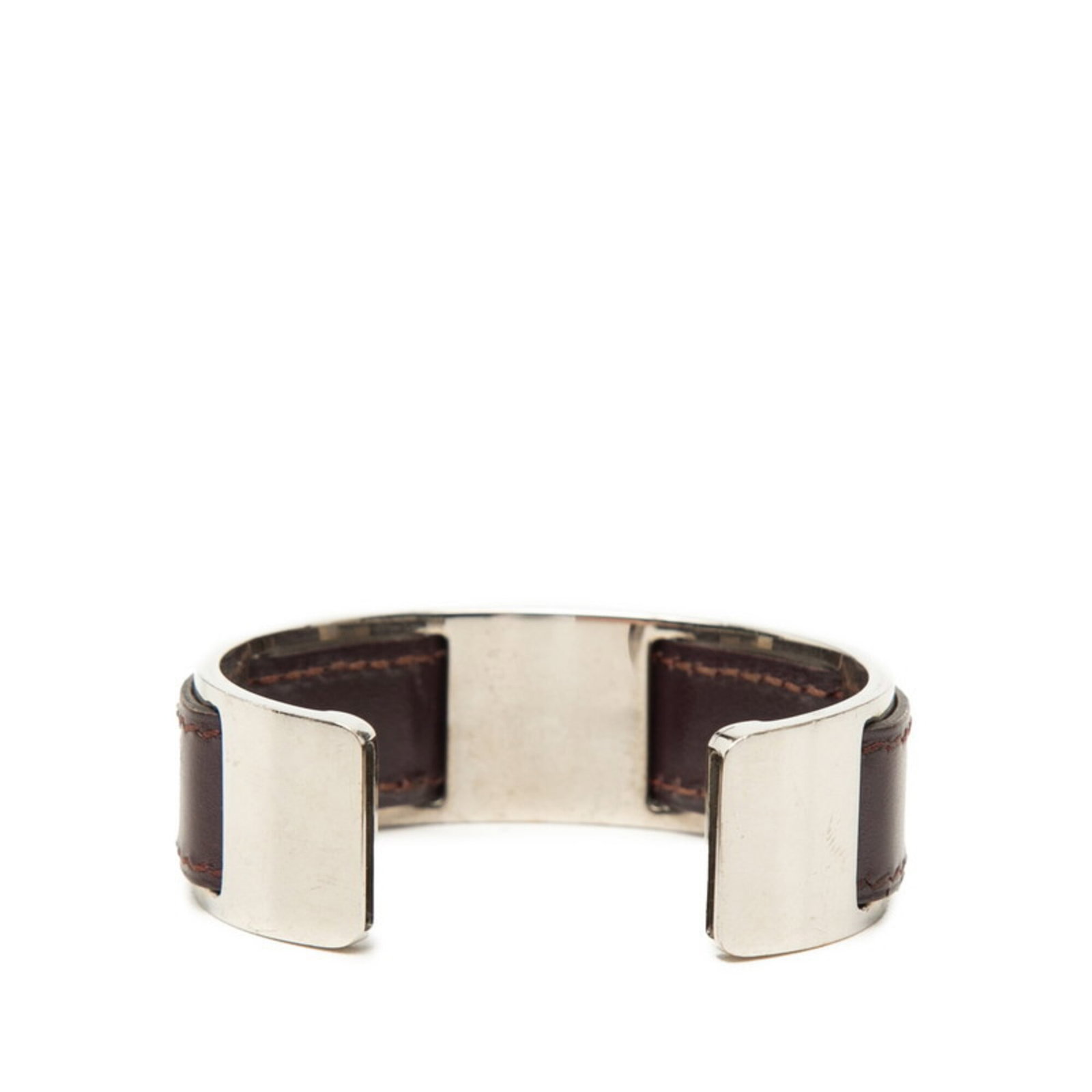 Hermes Bangle Leather Metal - 3