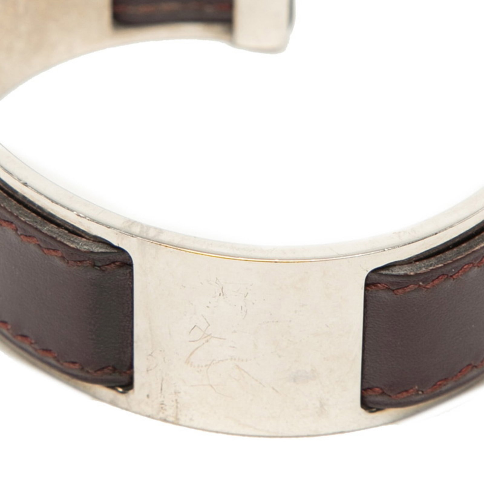 Hermes Bangle Leather Metal - 4