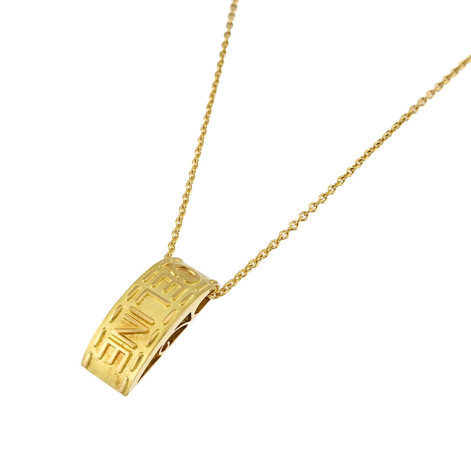 Celine Necklace 39Cm 18K Yellow Gold (750).: Celine Necklace 39Cm 18K Yellow Gold (750). 18K yellow gold necklace with a pendant measuring 20.7mm x 8mm, available in a circumference of 39 cm / 15.35''. This Celine necklace showcases the beauty o