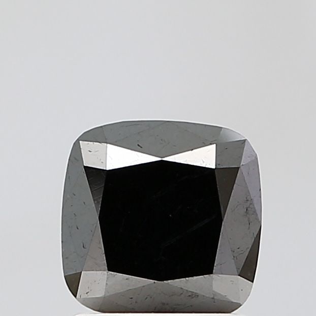 Cushion Brilliant 1.56ct Black VVS2 - Loose Natural Diamond: Cushion Brilliant 1.56ct Black VVS2 - Loose Natural Diamond 1.56ct Cushion Brilliant Black VVS2 Diamond, certified as Loose Natural with EX polish and symmetry, boasts exceptional clarity and color