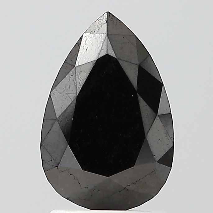 Pear 1.79ct Black VVS2 - Loose Natural Diamond: Pear 1.79ct Black VVS2 - Loose Natural Diamond The 1.79ct Black VVS2 diamond boasts exceptional clarity and polish, with a flawless black color and precise symmetry. Measuring 9.71L x 6.47W x 3.65H,