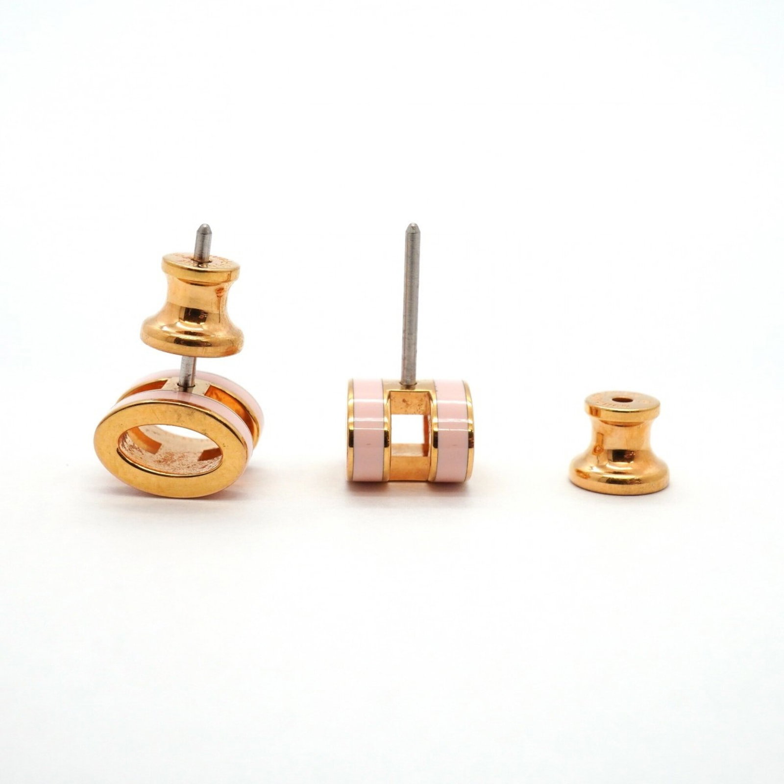 Hermes Stud Earrings Gold Plating - 3