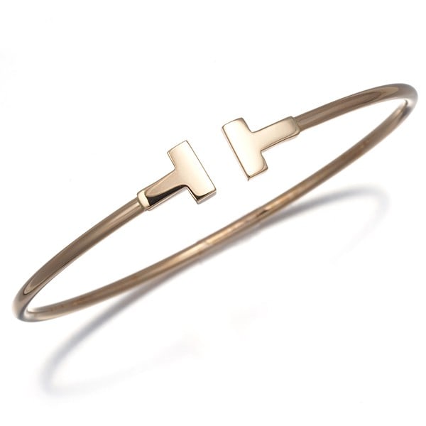 Tiffany&Co. Bracelet Tiffany T Wire Narrow Bangle 18K 750 Rose Gold: Tiffany&Co. Bracelet Tiffany T Wire Narrow Bangle 18K 750 Rose Gold Tiffany & Co.'s iconic Tiffany T Wire Narrow Bangle is crafted from 18k rose gold, boasting a sleek design width of 7.0mm and an inn