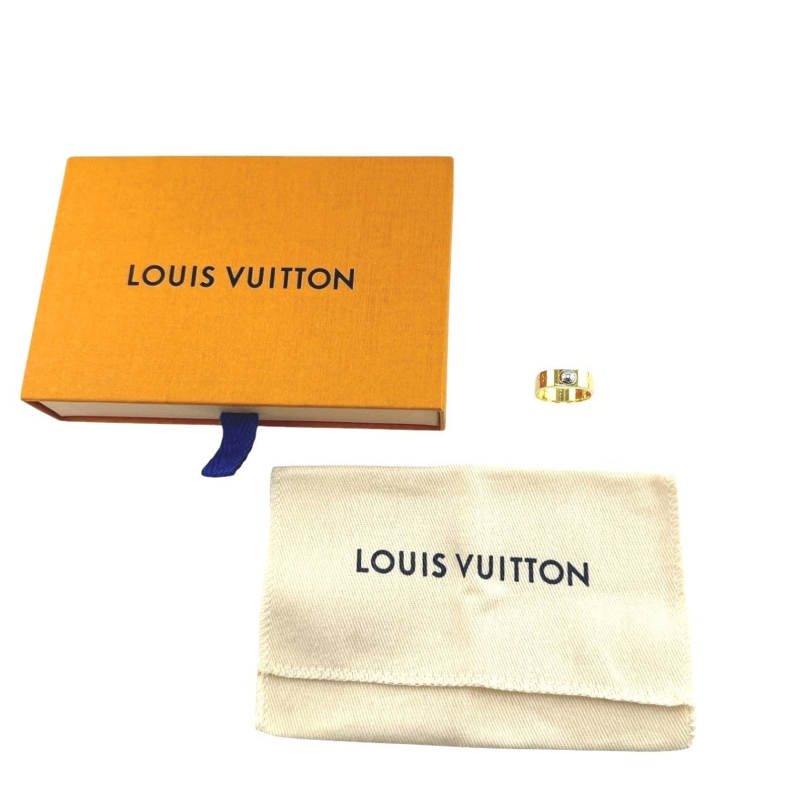 Louis Vuitton Band Ring: Louis Vuitton Band Ring Gold plated Louis Vuitton Band Ring, featuring the iconic LV design. This elegant ring boasts a width of 10mm and US size 6.5, making it a stylish accessory for everyday wear. 