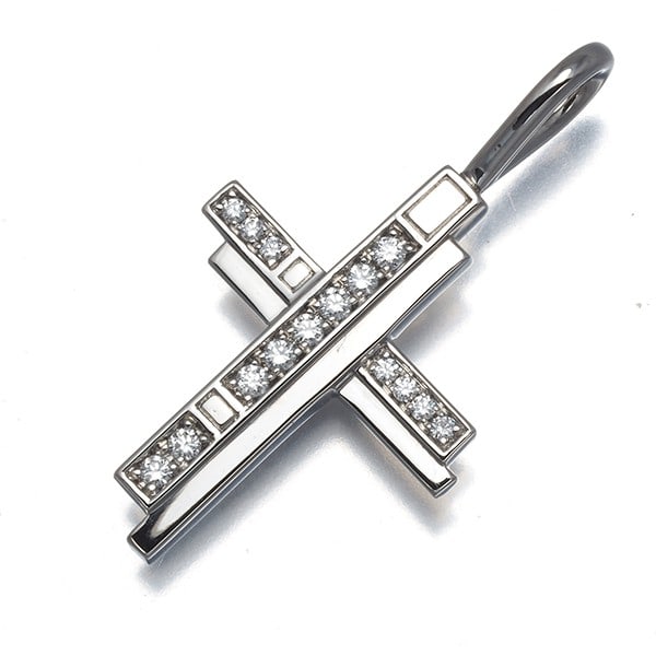 Diamond traffic pendant 950 platinum cross Harry Winston: Diamond traffic pendant 950 platinum cross Harry Winston 950 platinum cross pendant featuring a natural diamond, crafted by renowned luxury brand Harry Winston. The intricate design showcases the beau