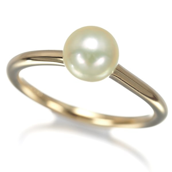Tasaki Ring Akoya Pearl 6.4Mm Us6-6.25 18K 750 Yellow Gold: Tasaki Ring Akoya Pearl 6.4Mm Us6-6.25 18K 750 Yellow Gold 18k yellow gold ring featuring a stunning Akoya pearl with a diameter of approximately 6.4mm, crafted in the US size range of US6-6.25, showc