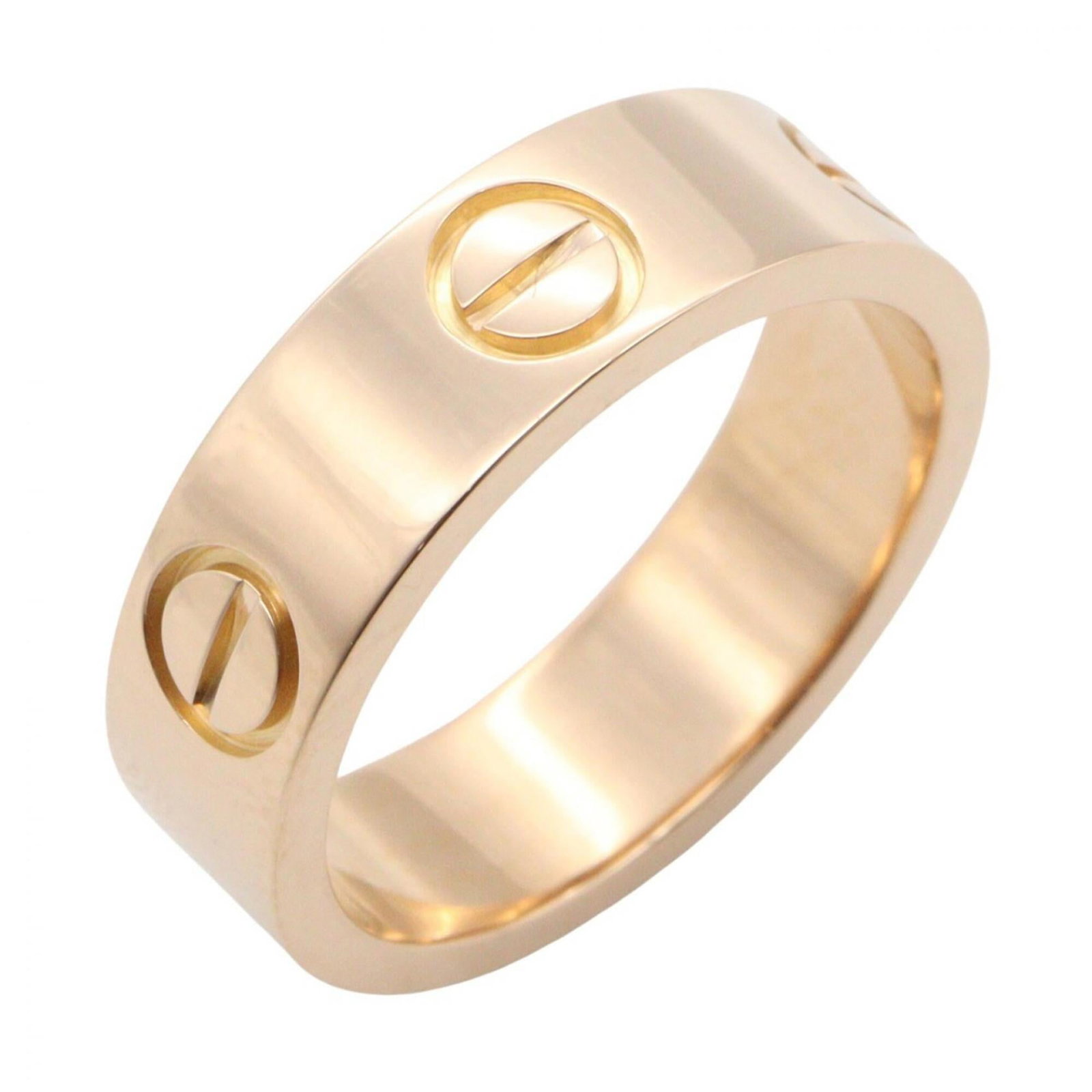 Pink Gold Cartier Ring Band: Pink Gold Cartier Ring Band Pink gold Cartier ring band, crafted from 18K pink gold, features a classic design with a timeless appeal. This elegant band is available in size US 5.5 and comes in the br