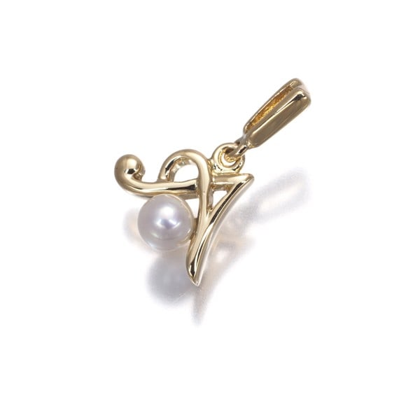 Mikimoto Pendant Baby Akoya Pearl 3.5Mm Initial A 18K 750 Yellow Gold: Mikimoto Pendant Baby Akoya Pearl 3.5Mm Initial A 18K 750 Yellow Gold 18k yellow gold pendant featuring an exquisite Akoya pearl, measuring approximately 3.5mm in size, carefully crafted into a