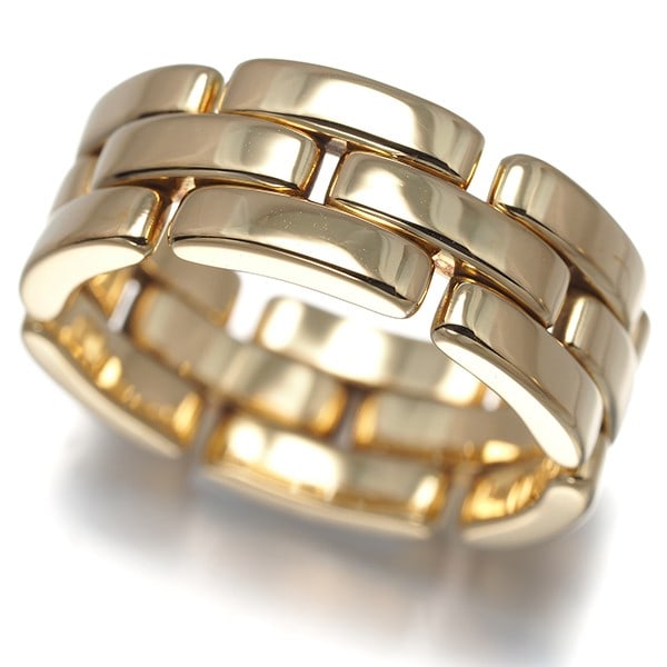 Cartier Ring Maillon Panthere 3-Row Eu53 18K 750 Yellow Gold (1 of 4)