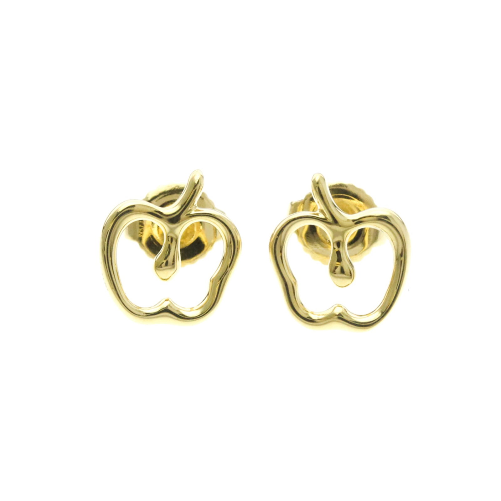 Gold Earrings Yellow Tiffany Stud: Gold Earrings Yellow Tiffany Stud Yellow gold (18K) stud earrings with a sleek, modern design. Made from high-quality 18K gold, these elegant earrings shine bright in the light. Measuring 11.20mm x