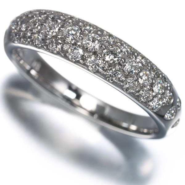 Star Jewelry Ring Diamond 0.55Ct Paved Us5.75-6 18K 750 White Gold: Star Jewelry Ring Diamond 0.55Ct Paved Us5.75-6 18K 750 White Gold This stunning 18K white gold ring features a total of 0.55ct natural diamond, expertly paved to create a unique and eye-catching desi