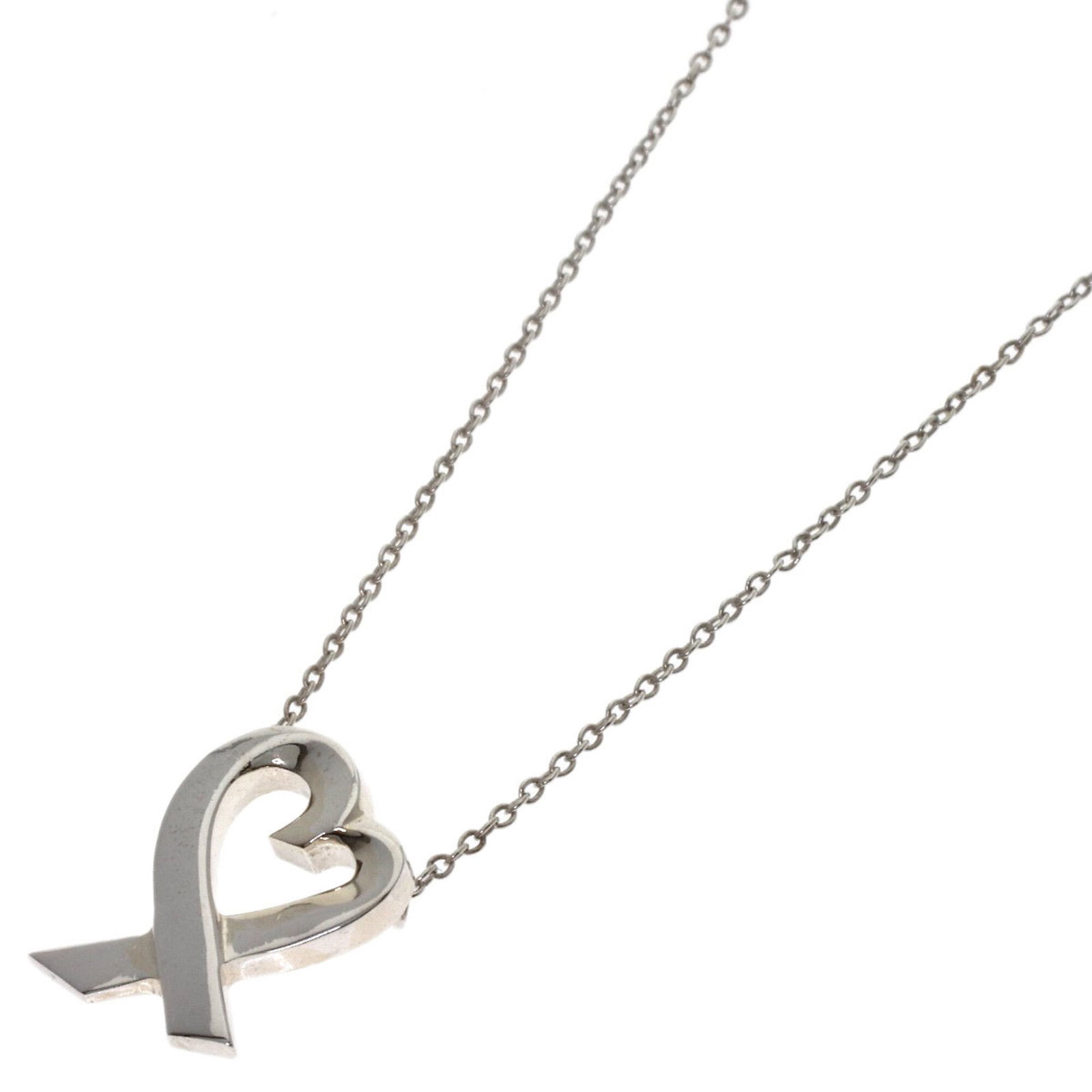 Loving Heart Necklace Tiffany Silver Women's Necklace: Loving Heart Necklace Tiffany Silver Women's Necklace Tiffany silver necklace with pendant bearing signature, crafted from high-quality materials and designed for women. The necklace features a classi