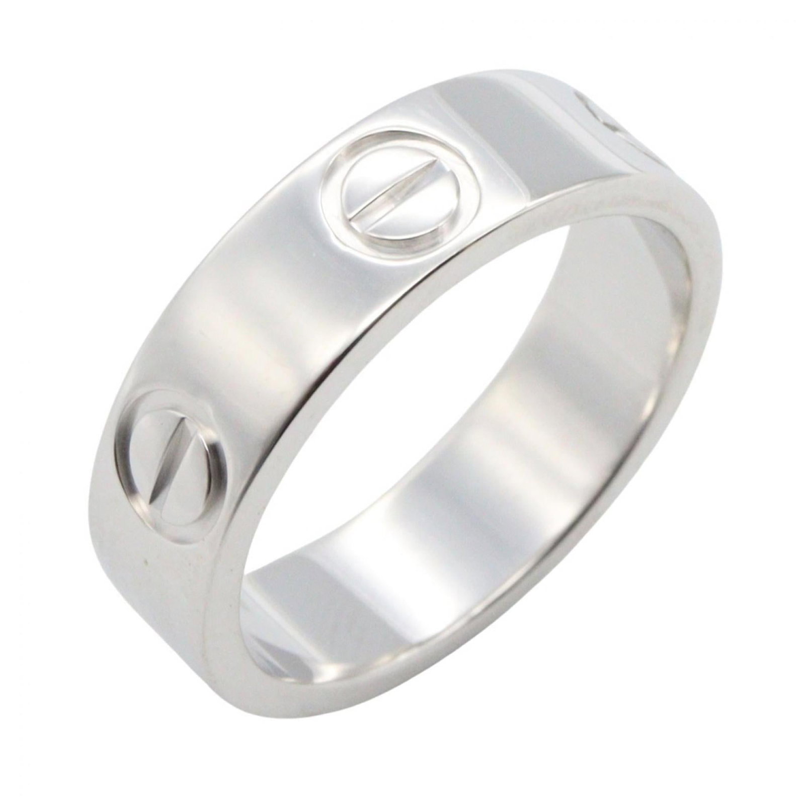 White Gold Band Ring by Cartier 18K: White Gold Band Ring by Cartier 18K White gold band ring by Cartier, featuring 18K material and a US size 6.5 fit. This elegant piece boasts a classic design that suits both men and women, making it a