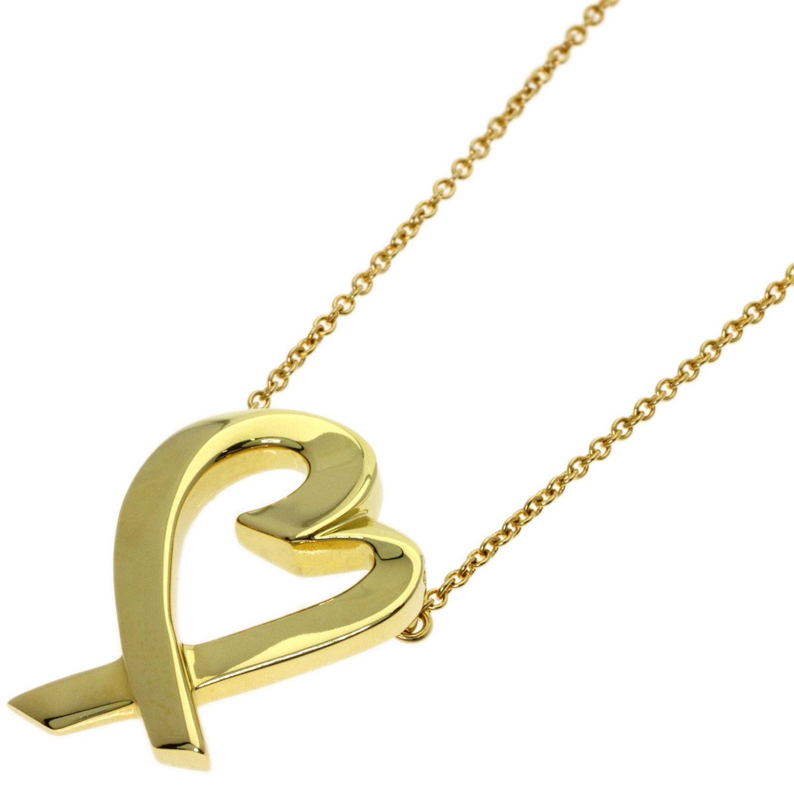 Tiffany & Co. Loving Heart Necklace 18K Yellow Gold Women'S.: Tiffany & Co. Loving Heart Necklace 18K Yellow Gold Women'S. Tiffany & Co. Loving Heart Necklace in 18K Yellow Gold features a delicate pendant with a 20.4mm x 15.2mm design, suspended from a 47cm / 1