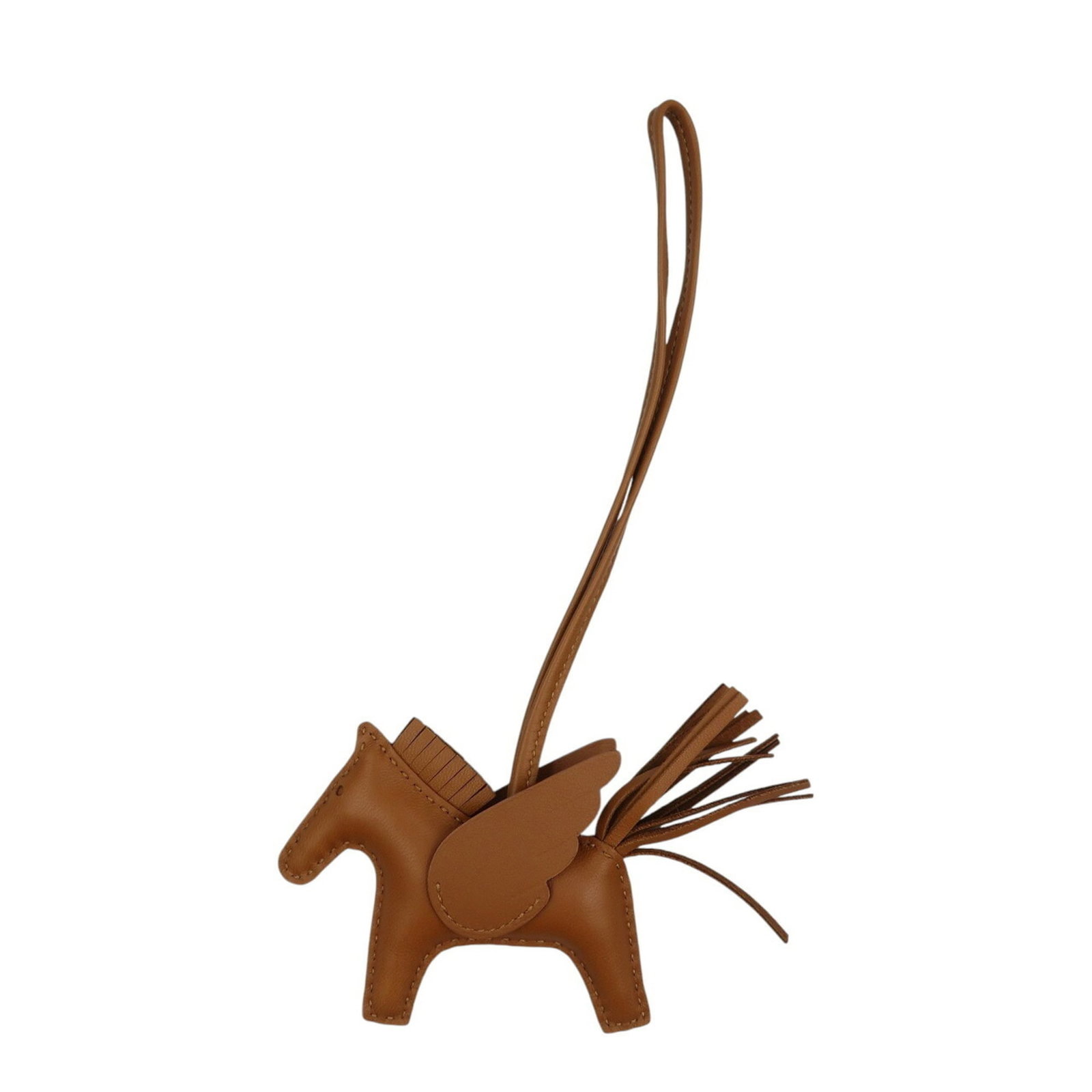 Agneau Handbag Charm Hermes: Agneau Handbag Charm Hermes Agneau Handbag Charm by Hermes bears a signature. Made from Agneau Milo, a high-quality material, this charm features a brown color and dimensions of 75.00mm x 95.00mm. Com