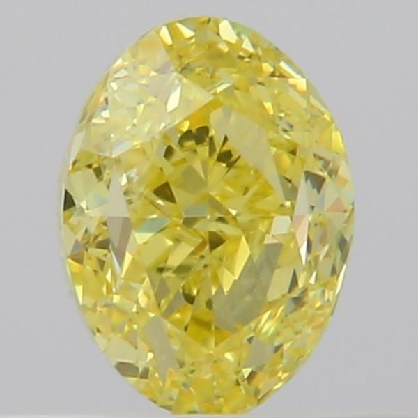 GIA Oval 0.5ct Fancy Intense Yellow VVS2 - Loose Natural Diamond (1 of 1)