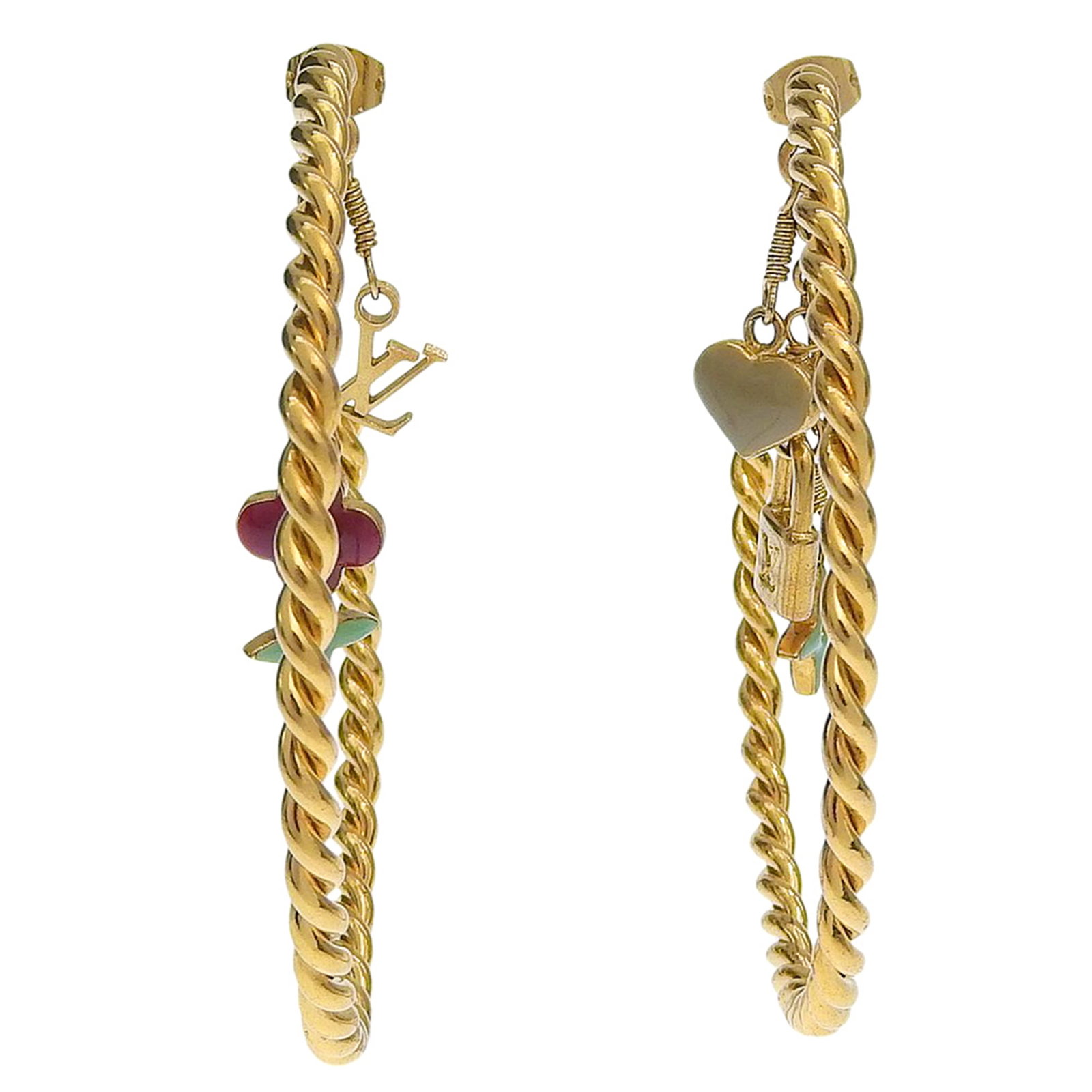 Louis Vuitton earrings: Louis Vuitton earrings Stud earrings from Louis Vuitton, featuring the iconic monogram pattern. Made with precise craftsmanship and attention to detail, these earrings showcase the brand's signature s