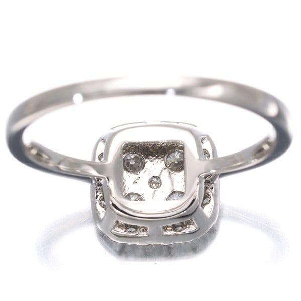 Platinum 0.50Ct Square Diamond Ring - 4