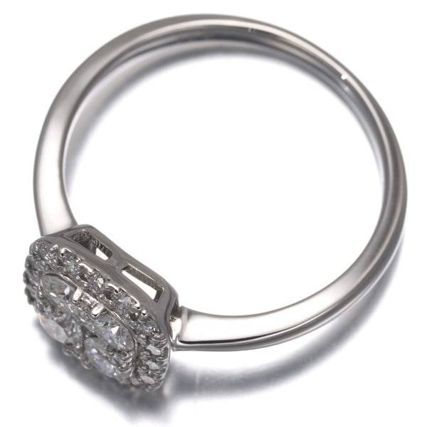 Platinum 0.50Ct Square Diamond Ring - 5