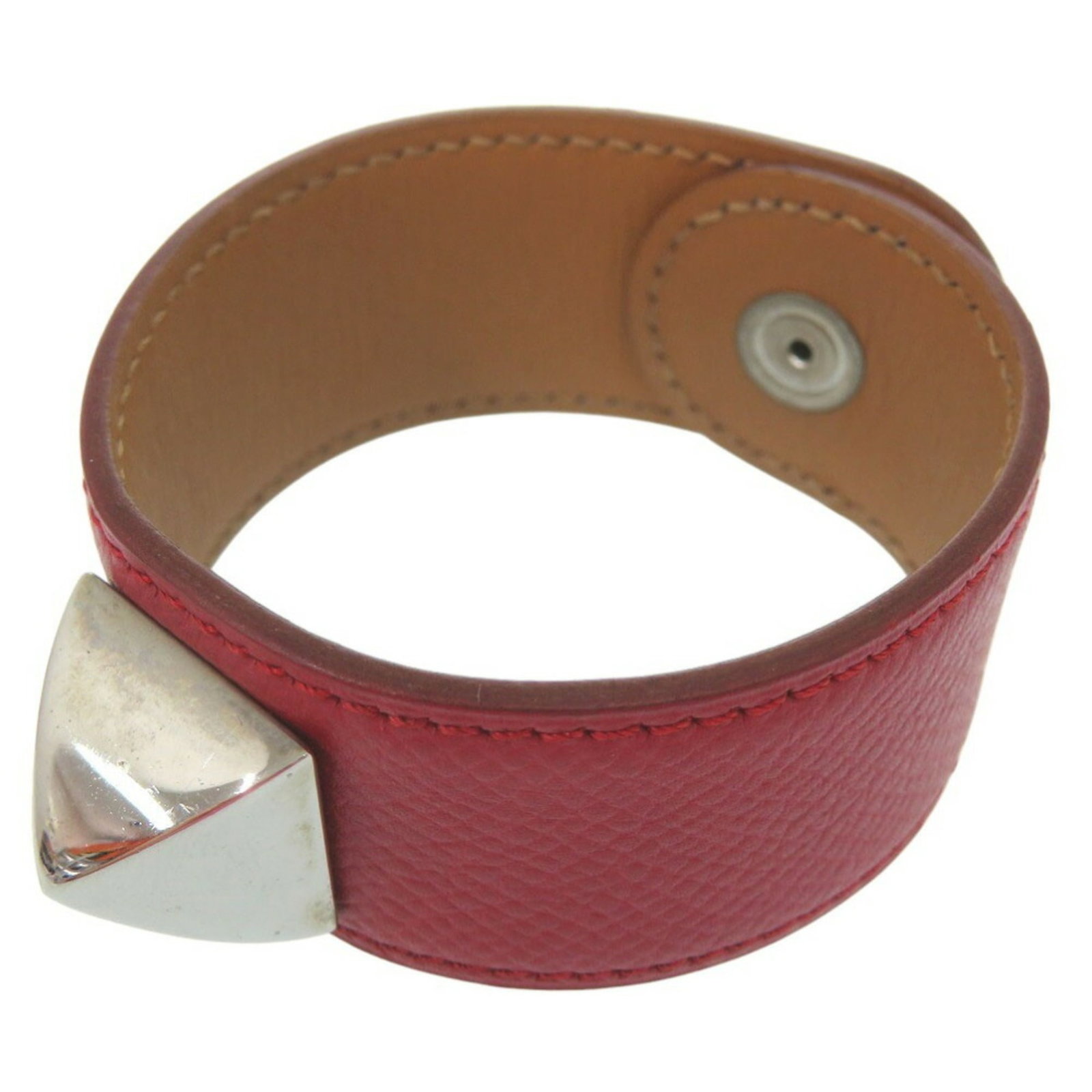 Hermes Bangle Leather Metal - 2