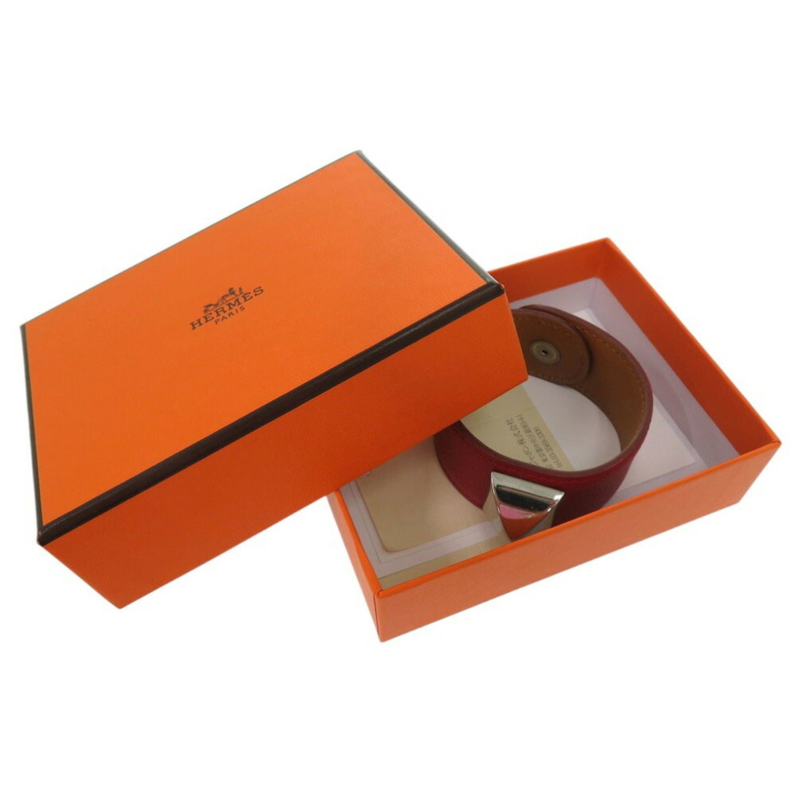 Hermes Bangle Leather Metal - 3