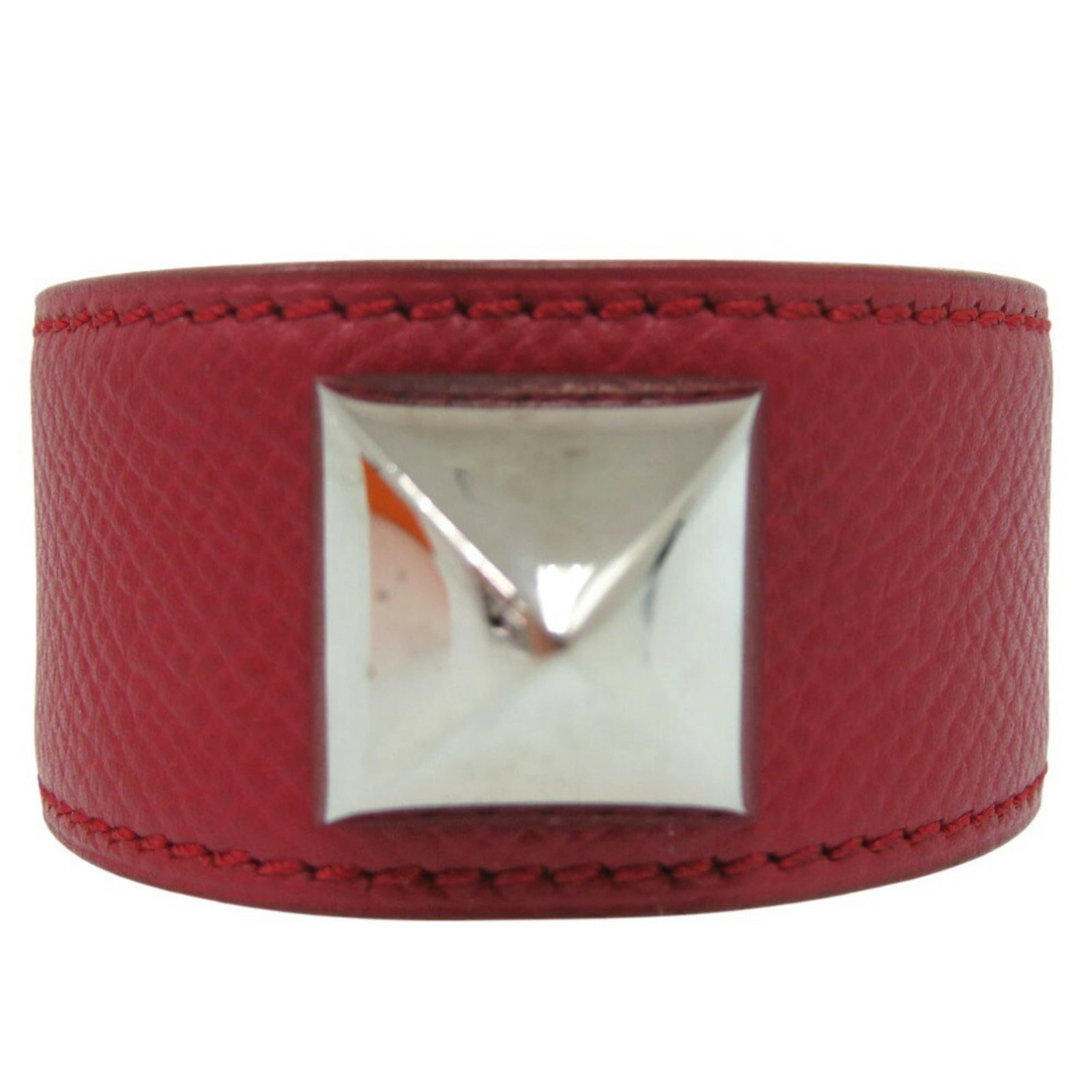 Hermes Bangle Leather Metal - 4