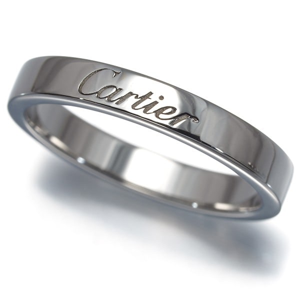 Cartier wedding band platinum ring de cartier eu52: Cartier wedding band platinum ring de cartier eu52 Cartier's iconic C de Cartier ring features a sleek platinum band, precision-crafted to perfection. With its subtle 3.0mm width and elegant design,