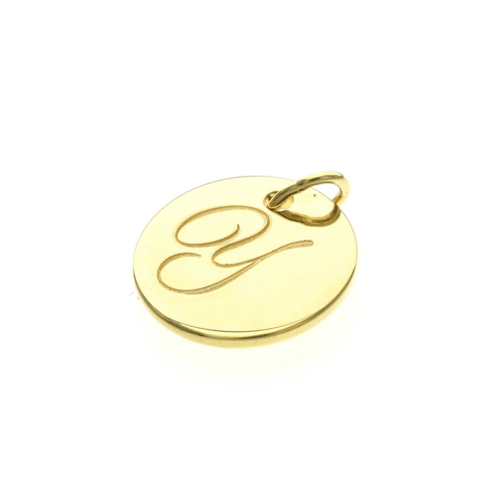 Tiffany Notes Letter Disc Necklace Top "Y" Pink Gold (18K) Menwomen Fashion Pendant (Gold): Tiffany Notes Letter Disc Necklace Top "Y" Pink Gold (18K) Menwomen Fashion Pendant (Gold) Pink gold (18K) pendant in the iconic Tiffany Notes Letter Disc design, featuring a top "Y" symbol. This fash
