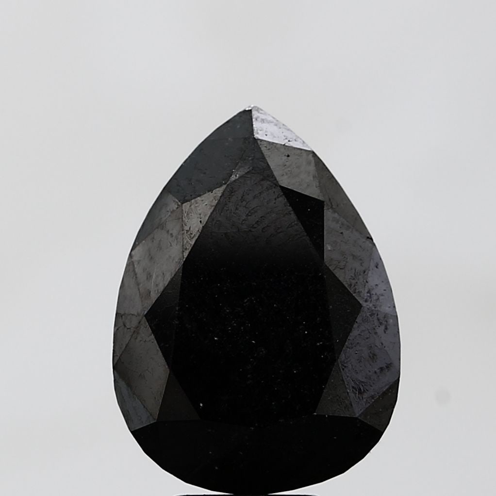 Pear 7.77ct Black VVS2 - Loose Natural Diamond: Pear 7.77ct Black VVS2 - Loose Natural Diamond 7.77ct Black VVS2 - Loose Natural Diamond with EX Polish and Symmetry, measuring 14.23L x 10.53W x 6.44H, certified NONE. This natural diamond boasts a r