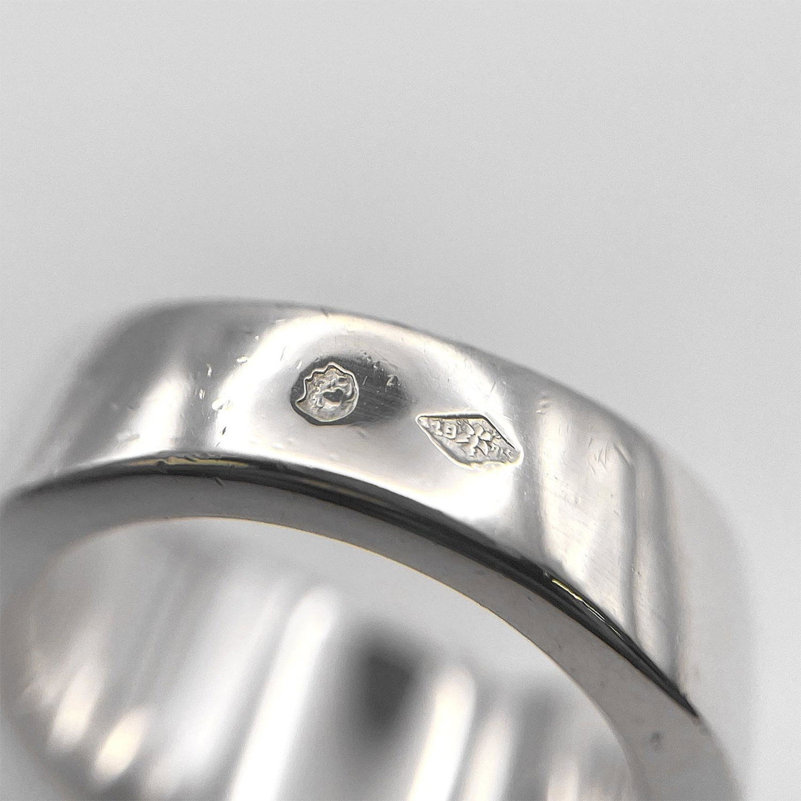 Silver Hermes Pinky Ring - 7