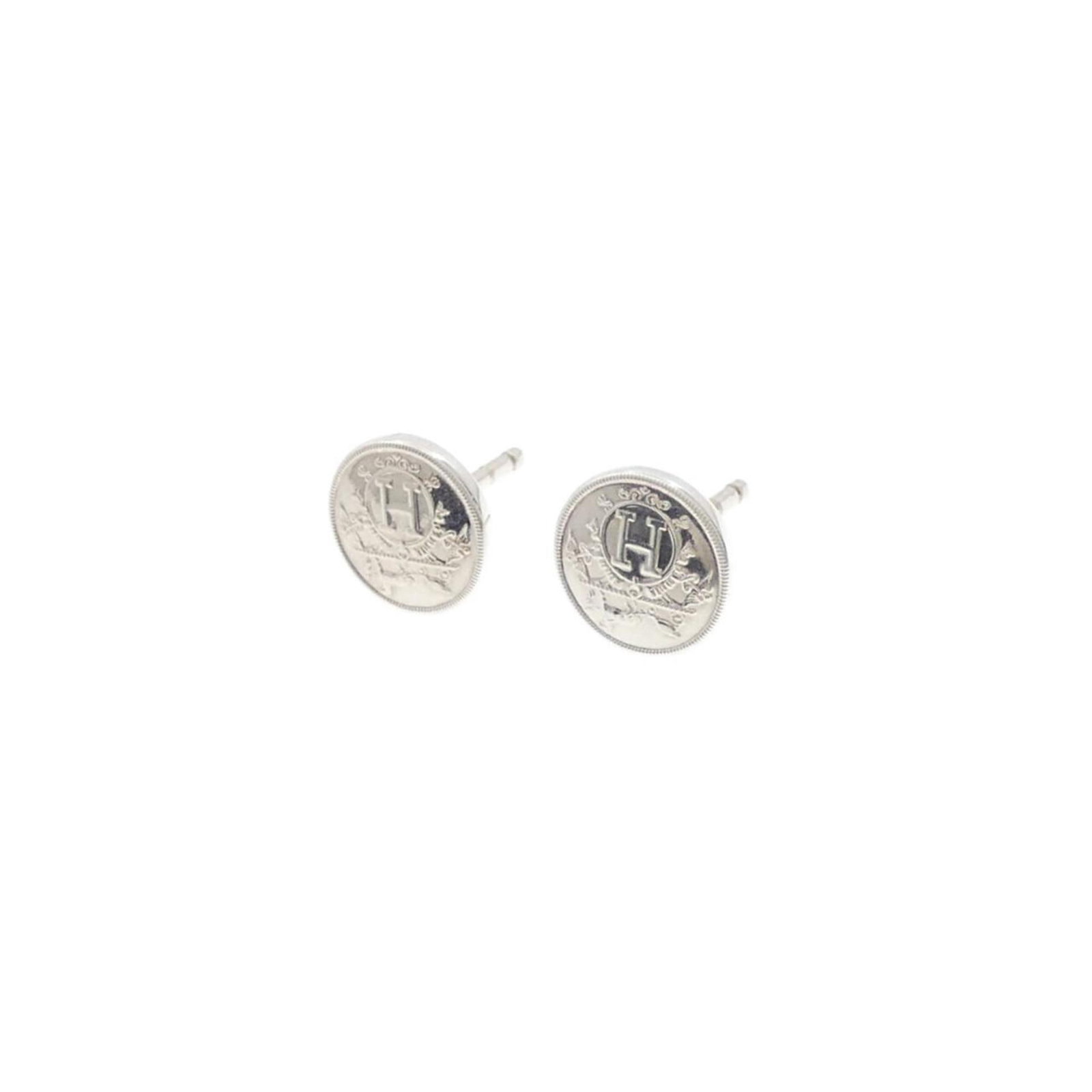 Hermes Stud Silver 925 Earrings - 2