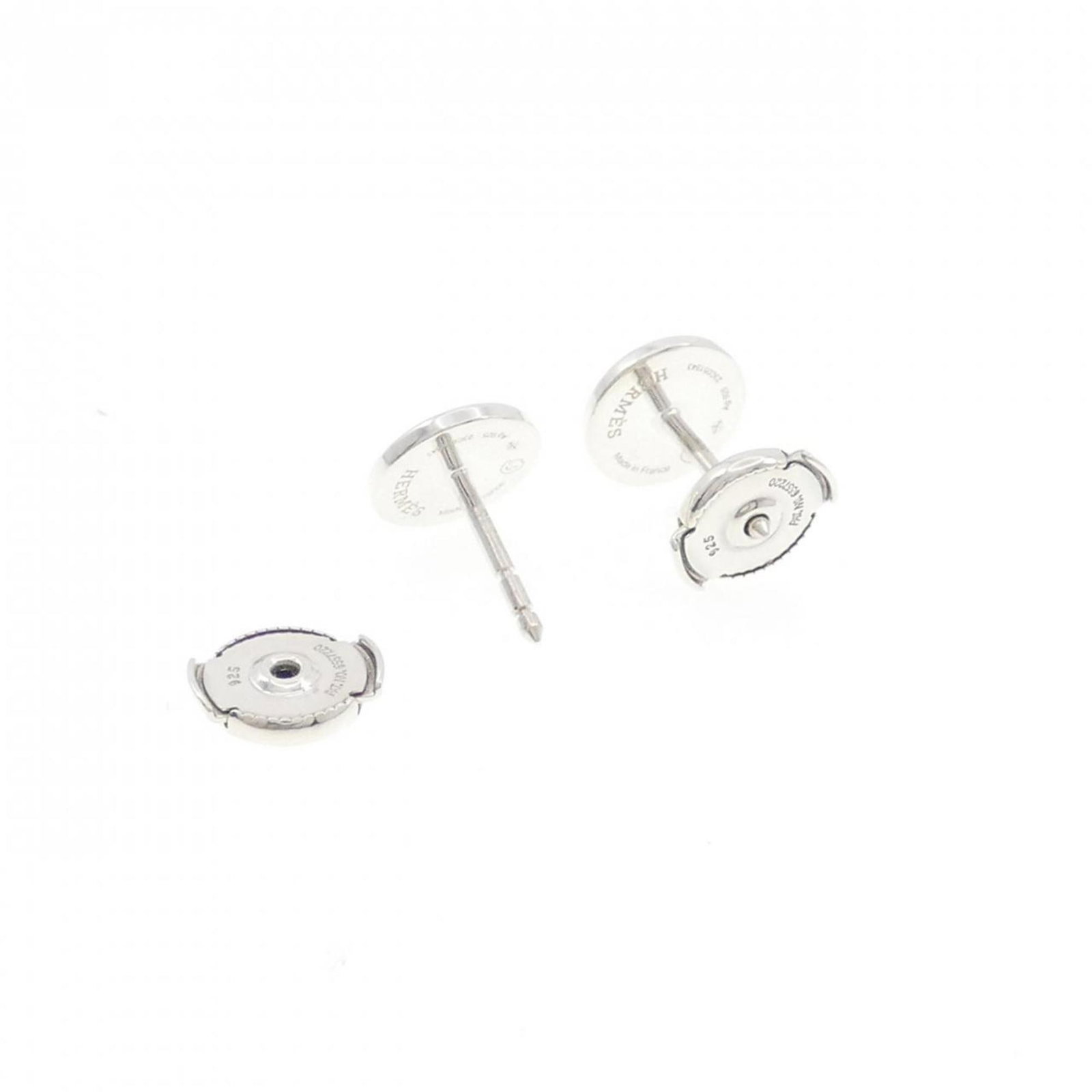 Hermes Stud Silver 925 Earrings - 3