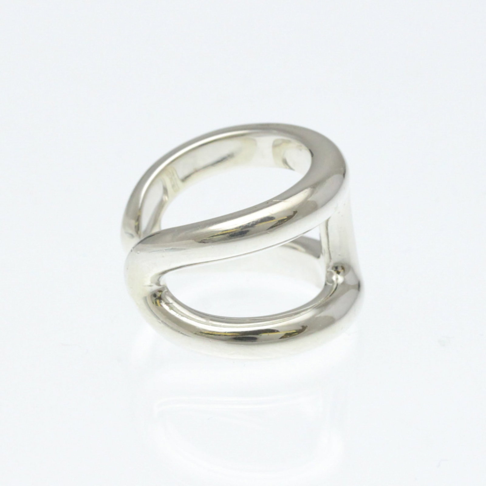 Silver ring band Hermes - 4