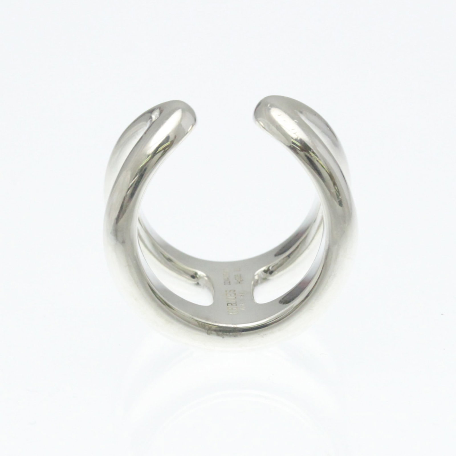 Silver ring band Hermes - 8
