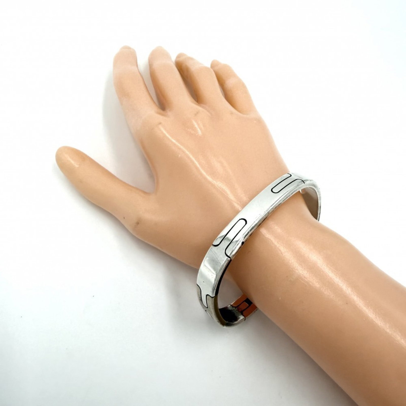 Silver Bronze Bangle Hermes - 2