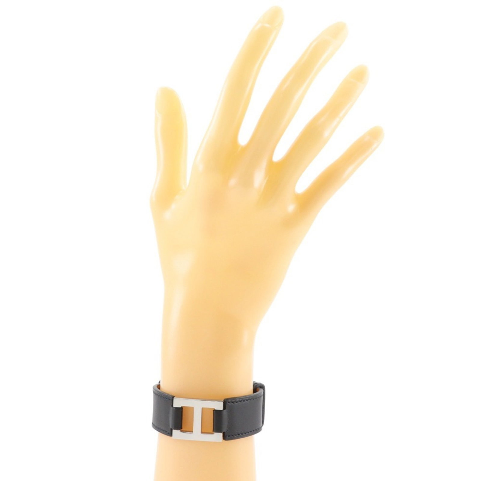 Hermes Leather Bangle Chamonix - 2