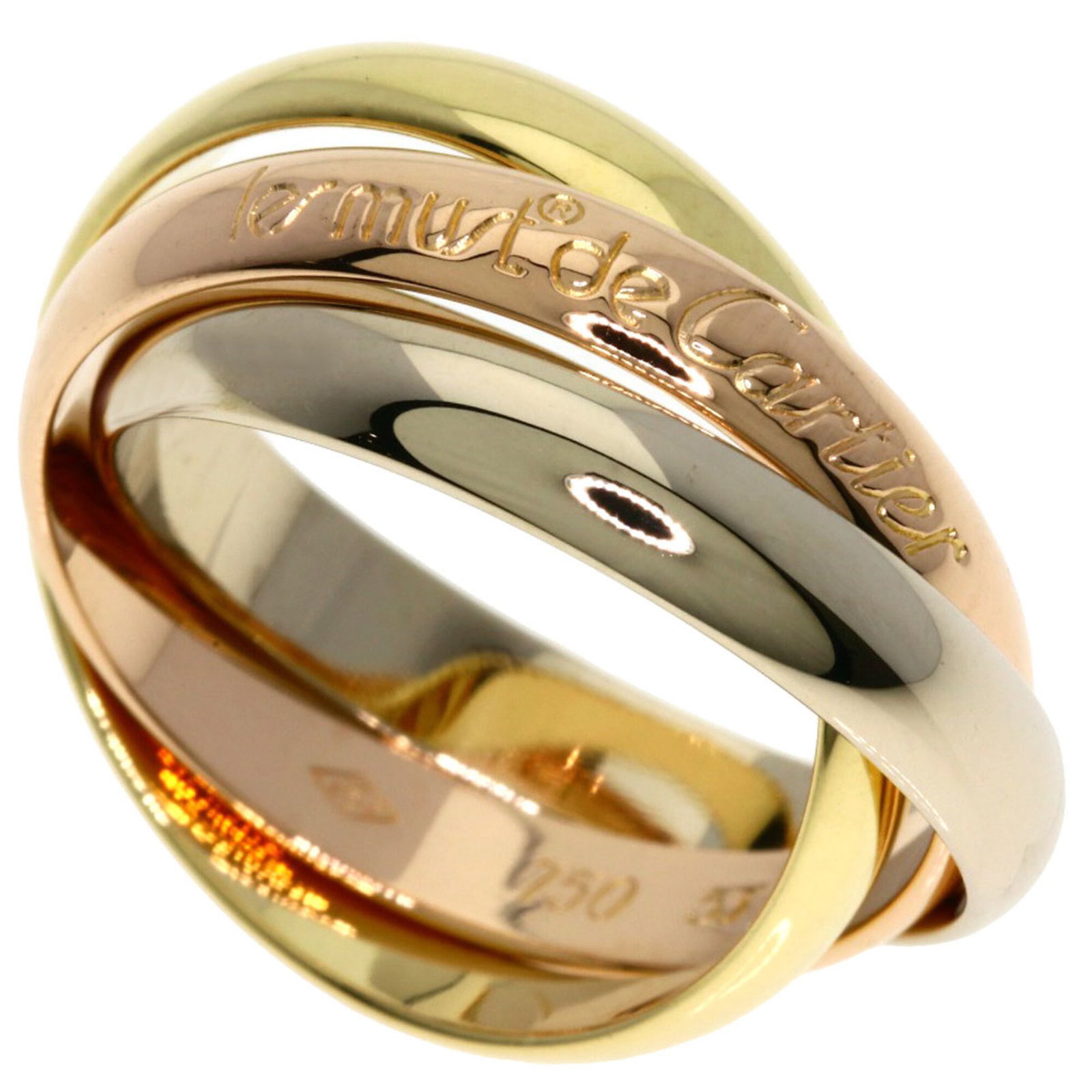 Pink Gold Cartier Yellow Ring Band Gold (18K) White: Pink Gold Cartier Yellow Ring Band Gold (18K) White Pink gold Cartier Yellow Ring Band Gold (18K) White features an elegant design with pink gold (18K), white gold (18K), and yellow gold (18K) materia