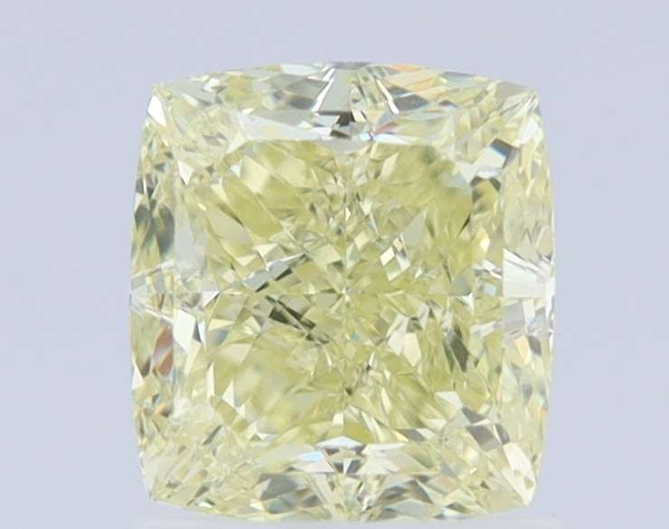 GIA Cushion Modified 1.5ct Fancy Light Yellow VVS2 - Loose Natural Diamond: GIA Cushion Modified 1.5ct Fancy Light Yellow VVS2 - Loose Natural Diamond GIA certified, 1.5ct Fancy Light Yellow VVS2 diamond with EX polish and GD symmetry, showcasing exceptional clarity and color