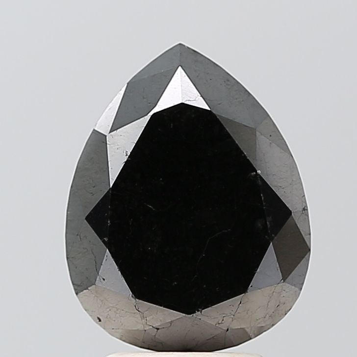 Pear 4.71ct Black VVS2 - Loose Natural Diamond: Pear 4.71ct Black VVS2 - Loose Natural Diamond 4.71ct Black VVS2 - A rare and striking natural diamond, boasting an EX polish and symmetry, with exceptional clarity highlighted by its VVS2 grade. Its 