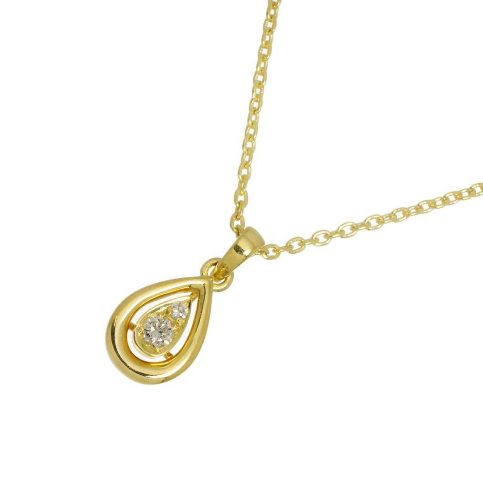 Christian Dior Diamond Necklace 40Cm 18K Yellow Gold (750): Christian Dior Diamond Necklace 40Cm 18K Yellow Gold (750) Christian Dior's iconic diamond necklace boasts a striking 40cm length in 18K yellow gold, perfectly complemented by the elegant pendant
