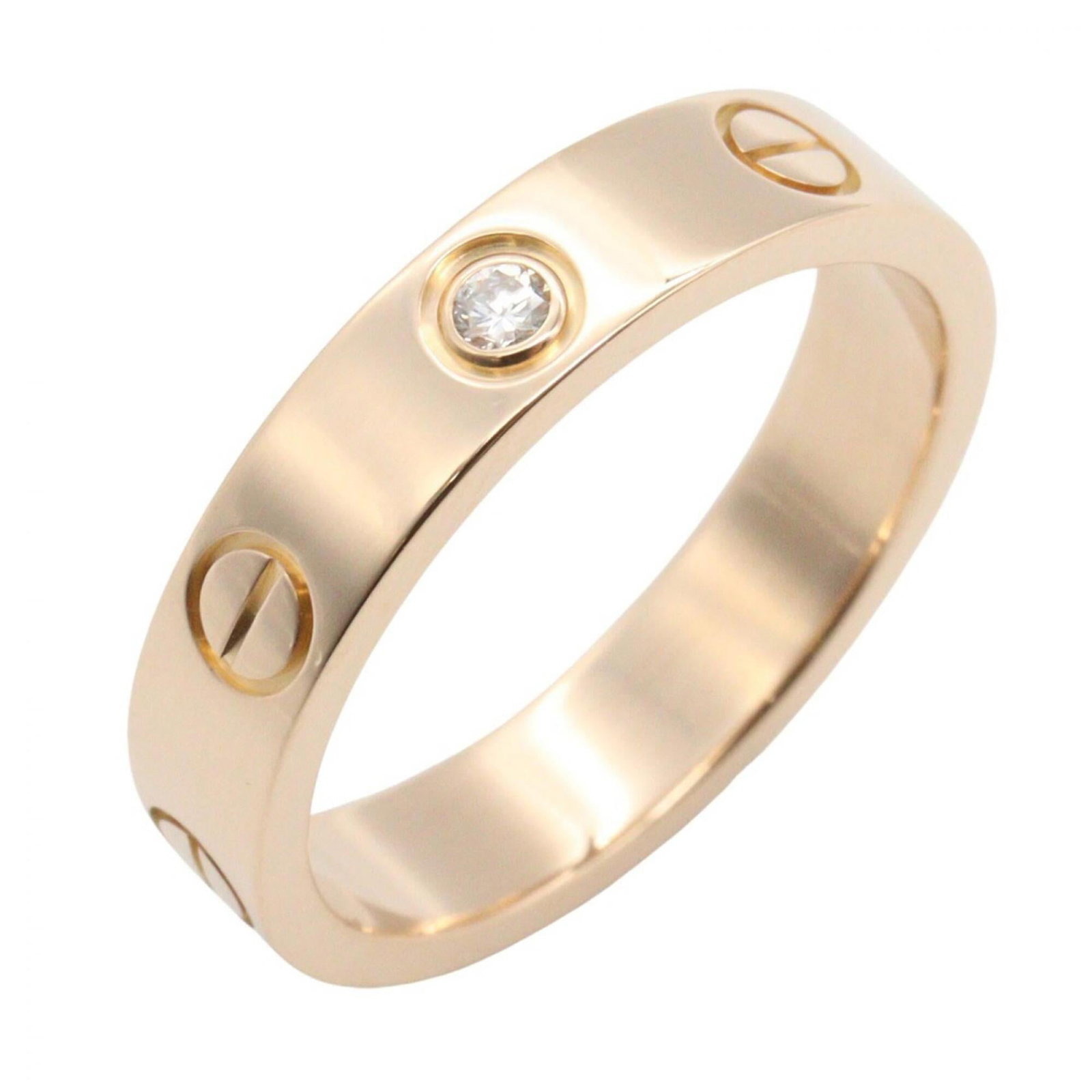 Pink Gold Cartier Ring Band: Pink Gold Cartier Ring Band Item Specifics: Brand: Cartier MPN: B4050700 Type: Band ring Gender: Women Color: Clear, Gold Material: Pink gold (18K) Stone: Diamond US Size: 4.5 Product Disclaimer: