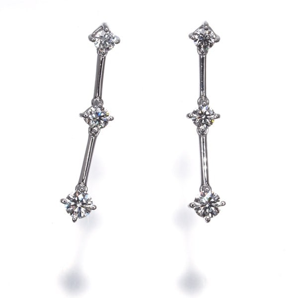 Dtc Earrings Diamond 0.265Ct/ 0.265Ct Trilogy 900 Platinum (1 of 5)